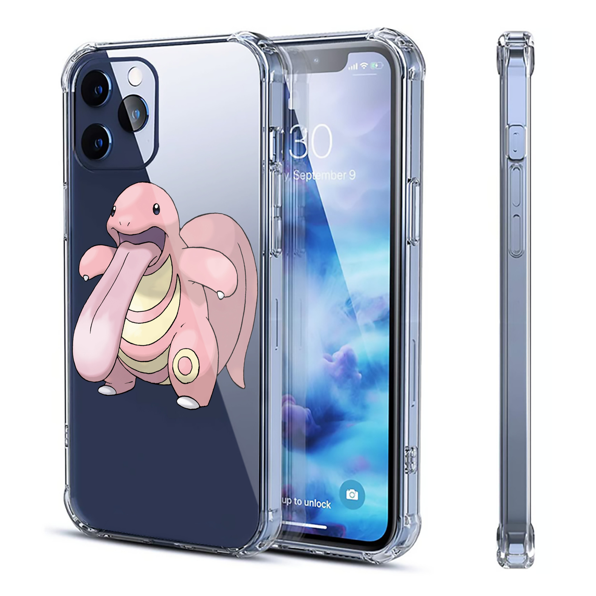 （画像用） ポケットモンスター Pokémon 【iPhone 12シリーズ対応】透明スマホケース（クリアソフトケース）
